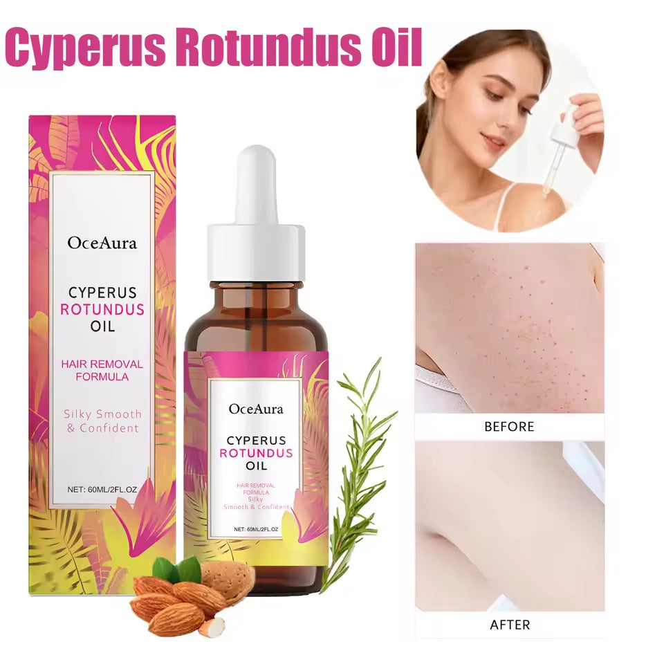 OceAura Cyperus Rotundus Oil – Naturalny Olejek po Depilacji (60 ml)
